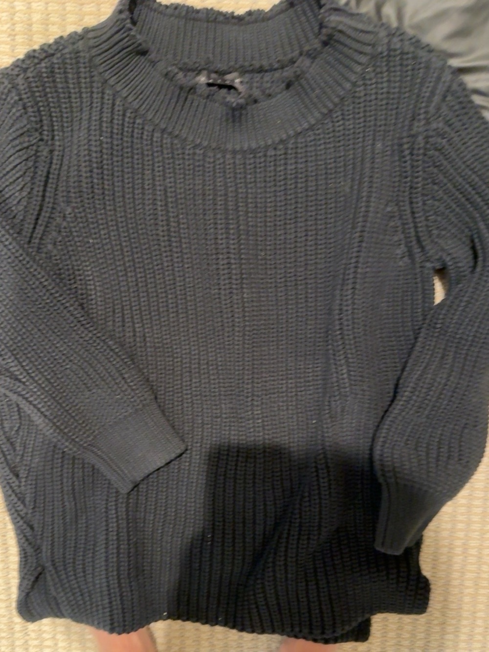 HATCH chunky knit heavyweight maternity sweater black